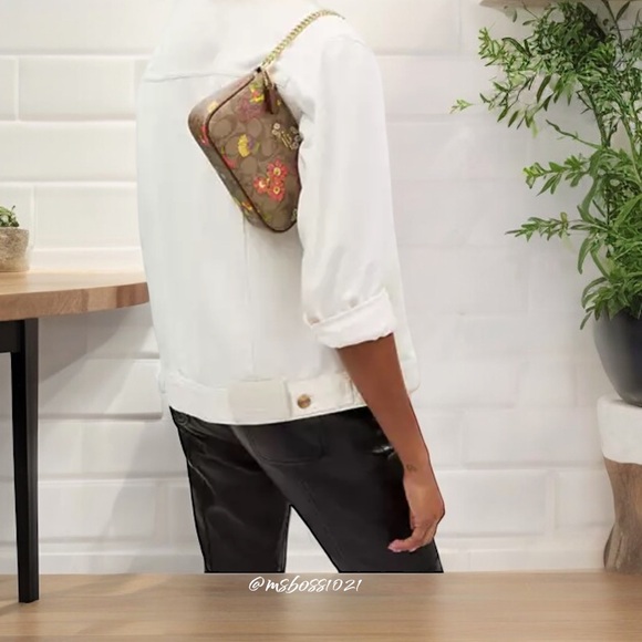 COACH Nolita 19 In Signature Canvas + Cardholder With Floral Print NWT - Picture 6 of 7